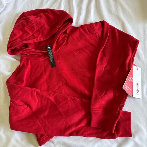 🆕🇨🇦 Lululemon Team Canada All Yours Cropped Hoodie - Crimson Red - Picture 1 of 12